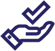 icon of hand holding a check mark